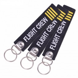 Flugbesatzung Kofferanhänger Mode Stickerei Kofferanhänger mit Schlüsselring Schlüsselanhänger für Reisegepäckanhänger