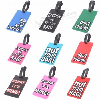 Silicone Cartoon Travel Luggage Tags Name Address Tel Bag Label Baggage Marks