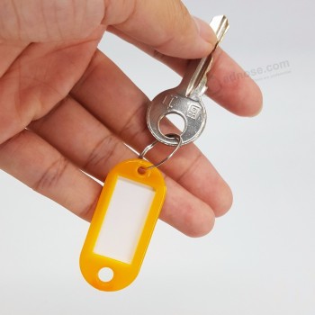 Janela de plástico barato que pendura a etiqueta do número de quarto da marca chave do keyholder etiqueta descartável da bagagem