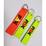 cheap custom embroidered keytags/embroidery CS 300 keychain