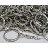 portachiavi in ​​metallo con anello piatto diviso e catena in metallo con vite (krc09) portachiavi ecologico di alta qualità