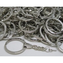 Metal Keychain with split flat ring and metal Chain including Screw (KRC09) High quality Eco-friendly Keyring