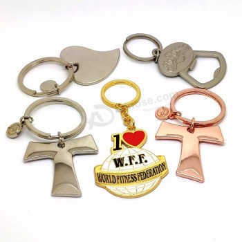 key15 etiqueta clave personalizada al por mayor llaveros de metal en blanco alfabeto llavero en stock