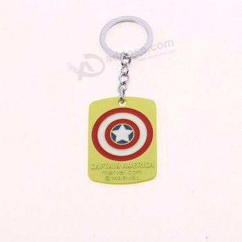 Vengadores Capitán América Etiqueta Llavero Llavero Nueva declaración de joyería 17