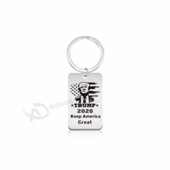 Trump 2020 Porte-clés Tag Keep America Grand Pendentif Porte-clés Porte-clés Fans Souvenirs Cadeau Porte-clés Bijoux Accessoires