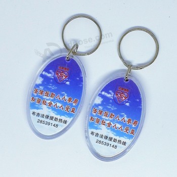 promotional custom made plastic name tag key chain
