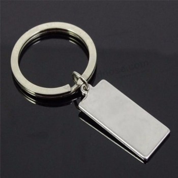 Blank ID stainless steel key chain dog tags can custom own logo keychain