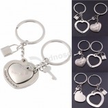 1pair heißer Verkäuferliebhaber-Herzverschluß Schlüsselkettenschlüsselring keyfob Valentinsgrußpaargeschenk-Geldbeutelhandtaschen en gros
