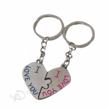 Paar Ich liebe dich Herz Anhänger Schlüsselbund Mode Schlüsselanhänger kreative Schlüsselanhänger Liebhaber Geschenk