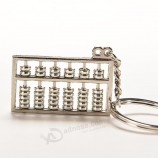 Sliver contabilidade de estilo chinês 8 linhas ábaco chaveiro chaveiro anel keyfob chaveiro mini presentes para meninos