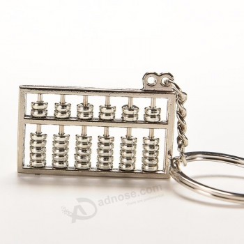 Sliver Style Chinois Comptabilité 8 Rangées Abacus Porte-clés Porte-clés Anneau Porte-clés Porte-clés mini cadeaux Pour Les Garçons