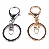 gouden ronde sleutelhanger metalen split Sleutelhangers Sleutelhangers met karabijn DIY accessoires bevindingen 1Pc