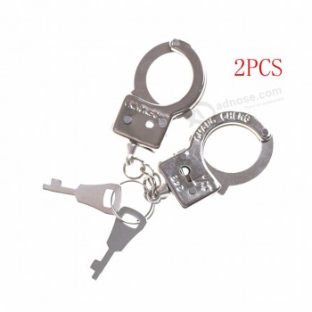Polizei Man Handschellen Schlüsselbund Charms Anhänger Autoschlüssel Schlüsselbund Handtasche Schlüsselanhänger Chaveiro kreativ