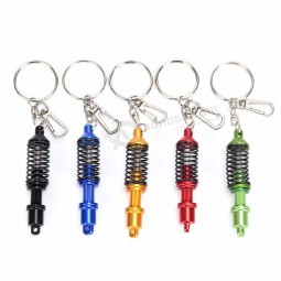 suspensão chaveiro chaveiros anel chaveiros carro auto coilover primavera amortecedor para carro