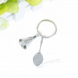 llavero de bádminton de metal porte clef llavero de llavero de coche de metal personalizado joyería creativa recuerdo amigo regalo