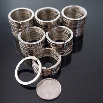 Llaveros de anillo dividido de plata pulida DIY de 30 piezas Llavero aro de lazo Llavero