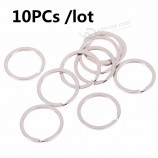 10 unids / lote llavero de metal anillos divididos llavero llavero llavero accesorios
