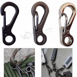 5 unids / lote mini resorte cordón hebilla cierre hebilla mosquetón mosquetón llavero llavero 3 colores
