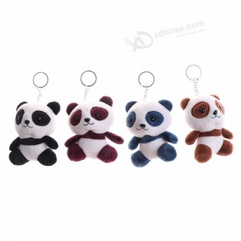 Panda porte-clés en peluche coton moelleux bibelots voiture sac à main pendentif clé chian anneau porte