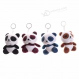 llaveros panda baratijas esponjosas de algodón de felpa Colgante de bolso de coche Soporte de anillo de llave chian
