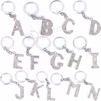 strass alphabet schlüsselanhänger 26 buchstaben initial schlüsselanhänger schlüsselanhänger unisex schlüsselbund tasche anhänger schmuck ornament kristall