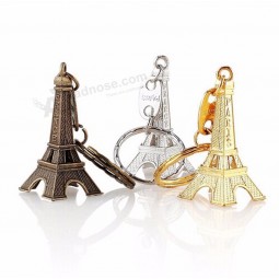 12 pz / set vintage 3D parigi torre eiffel portachiavi souvenir francese parigi portachiavi portachiavi anello portachiavi