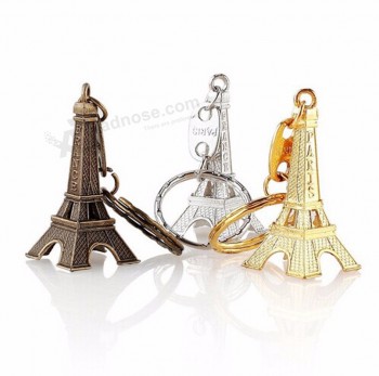 12Pcs/set Vintage 3D Paris Eiffel Tower keychain French souvenir paris Keychain Keyring Key Chain Ring