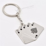 llavero de personalidad royal flush poker naipe llavero regalos de metal llavero encanto joyería para mujeres hombres accesorios de coche