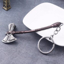 Marvel The Avengers 3 Infinity War Thor Axe Hammer Keychain Thor Stormbreaker Key Chain for Movie Fans Car Keyring Jewelry