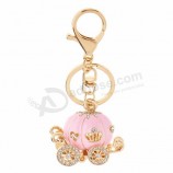 1 piezas rosa blanco colores encantador calabaza carro cristal colgante encanto bolso bolso llavero coche llavero fiesta cumpleaños regalo