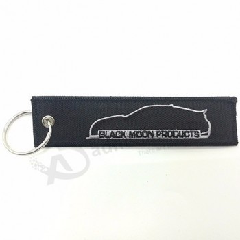 Superior Quality Key Rings Embroidered Air Name Brand Custom Embroidery Woven Keychain