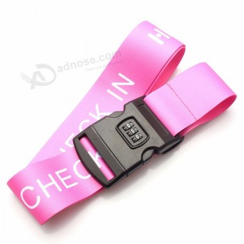 Custom Design Your Logo Heat Transfer Printing Luggage Belt with Password Lock