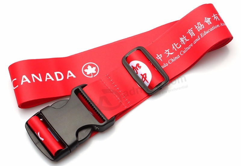 Factory OEM High Quality Woven Luggage Belt with Adjustable Buckle