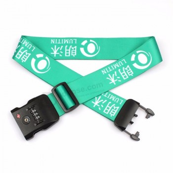 nuevo artículo personalizado personalizado Tsa cinturón de correas de equipaje personalizado para viaje de negocios