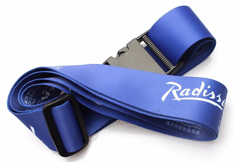 Cinghia per cintura bagaglio personalizzata in poliestere scala Tsa calda con logo di stampa