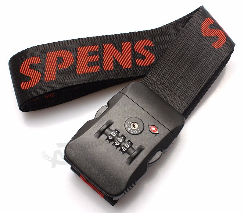 Cinghia per cintura bagaglio personalizzata in poliestere scala Tsa calda con logo di stampa
