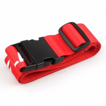 cinturini portabagagli personalizzati in poliestere stampa logo sublimazione con chiusura in plastica