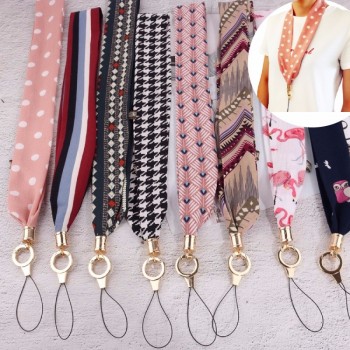 Longe en mousseline de soie sangle de cou personnalisée pour les femmes Hang Rope