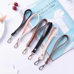 PU Lederband Lanyard Für Handy-Schlüssel Metallclip abnehmbare Tasche Griff Gurt Gürtel