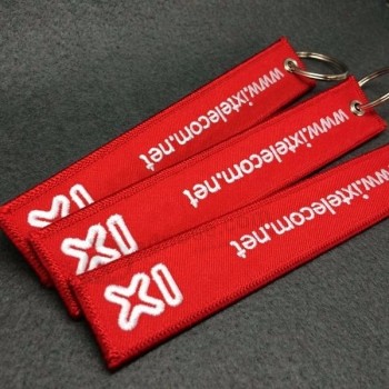 Porte-clés de promotion de broderie personnalisée