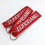 embroidery key tag key custom embroidery fabric keychain