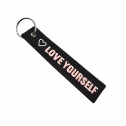 Hersteller benutzerdefinierte niedliche personalisierte Stickerei Keychain Logo