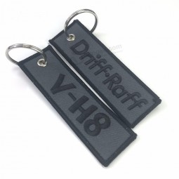 Gewohnheit gestickter keychain, gestickter keychain, kundenspezifisches Logo Schlüsselkette