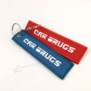 Porte-clés brodé personnalisé, porte-clés personnalisés bon marché