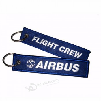 porta-chaves de tecido de dupla face para piloto da airbus