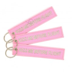 3pieces / lot verkaufen Stickerei keychain Duplexmetalldraht für Stewardesskuß MICH vor Flugluftfahrt keychain Gepäckumbau
