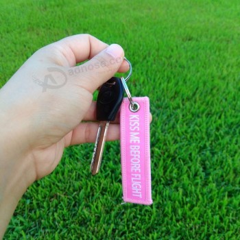 Rose Embrasse-moi Avant Le Vol Porte-clés Pour Femmes 7.7 * 2cm Bagage Tag Capitaine Porte-clés Voiture Hôtesse de l’Air Cadeaux