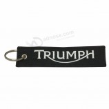 fabrikant aangepast logo promotioneel borduurwerk gepersonaliseerde sleutelhangers tag