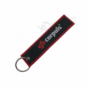 Vente en gros Vente chaude coloré personnalisé Logo personnalisé Broderie porte-clés personnalisé tag