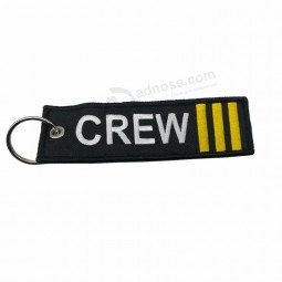 Fator por atacado preço design de moda marca nome logotipo bordado personalizado chaveiros personalizados